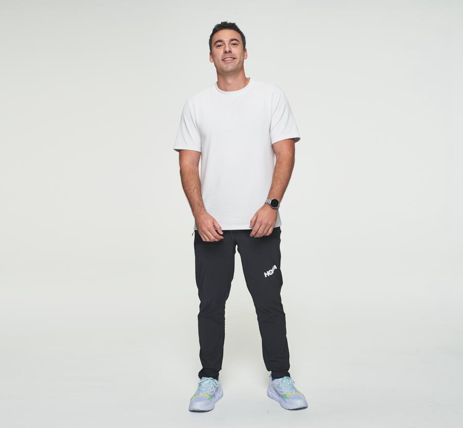 Tee Mens - Hoka One One Lifestyle - White - NIVQYOJ-74